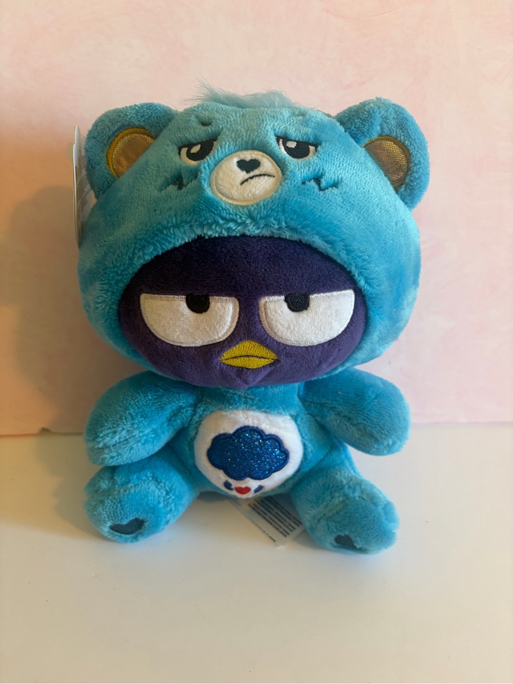 Sanrio Hello Kitty and Friends x Care Bears Badtz-Maru Dressed As Grumpy Bear !!